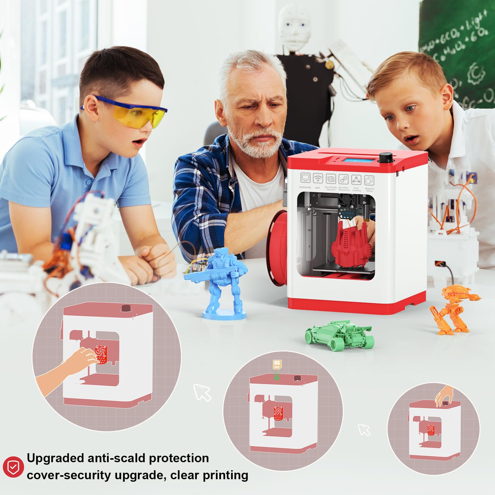 ENTINA Stampante 3D Tina2 S con Stampa WiFi, Mini Stampante 3D per Principianti, Livellamento Automatico e Alta Precisione, Aggiornamento Scheda Madre Ultra Silenziosa e Piattaforma Riscaldabile