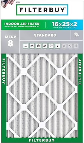 Miniatura 82 de Filterbuy 15x20x1 Air Filter MERV 8 Essential Dust & Allergy Defense (1-Pack), Electrostatic Pleated HVAC AC Furnace Filters Replacement, Made in