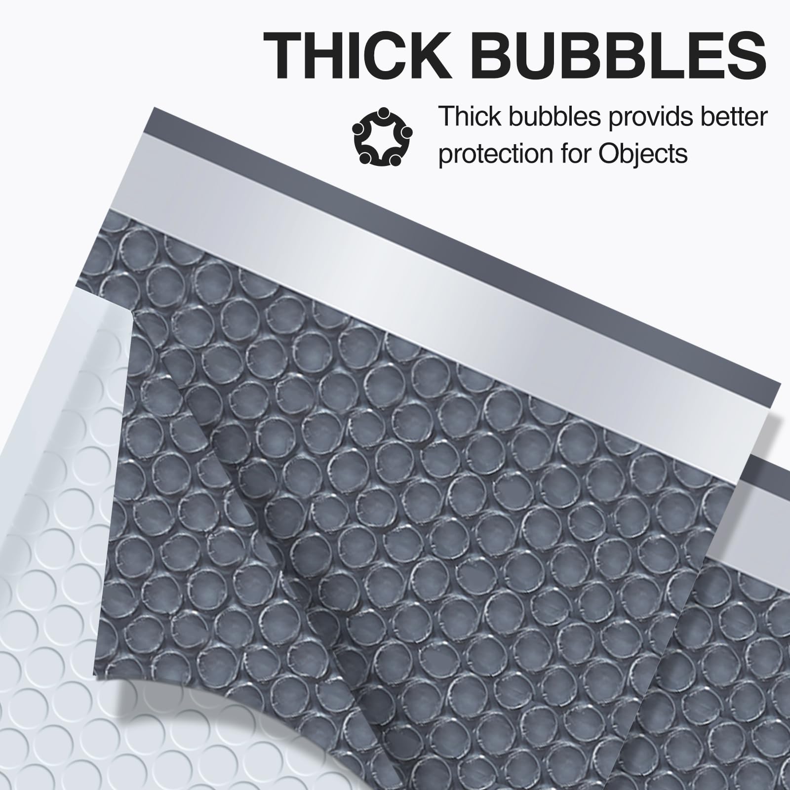 UCGOU Bubble Mailers 5x8,6 pollici Dimensioni utilizzabili 12,7 x 17,8 cm bianco 100 buste imbottite per piccole imprese pacchetti di spedizione autoadesivo impermeabile boutique borse di spedizione