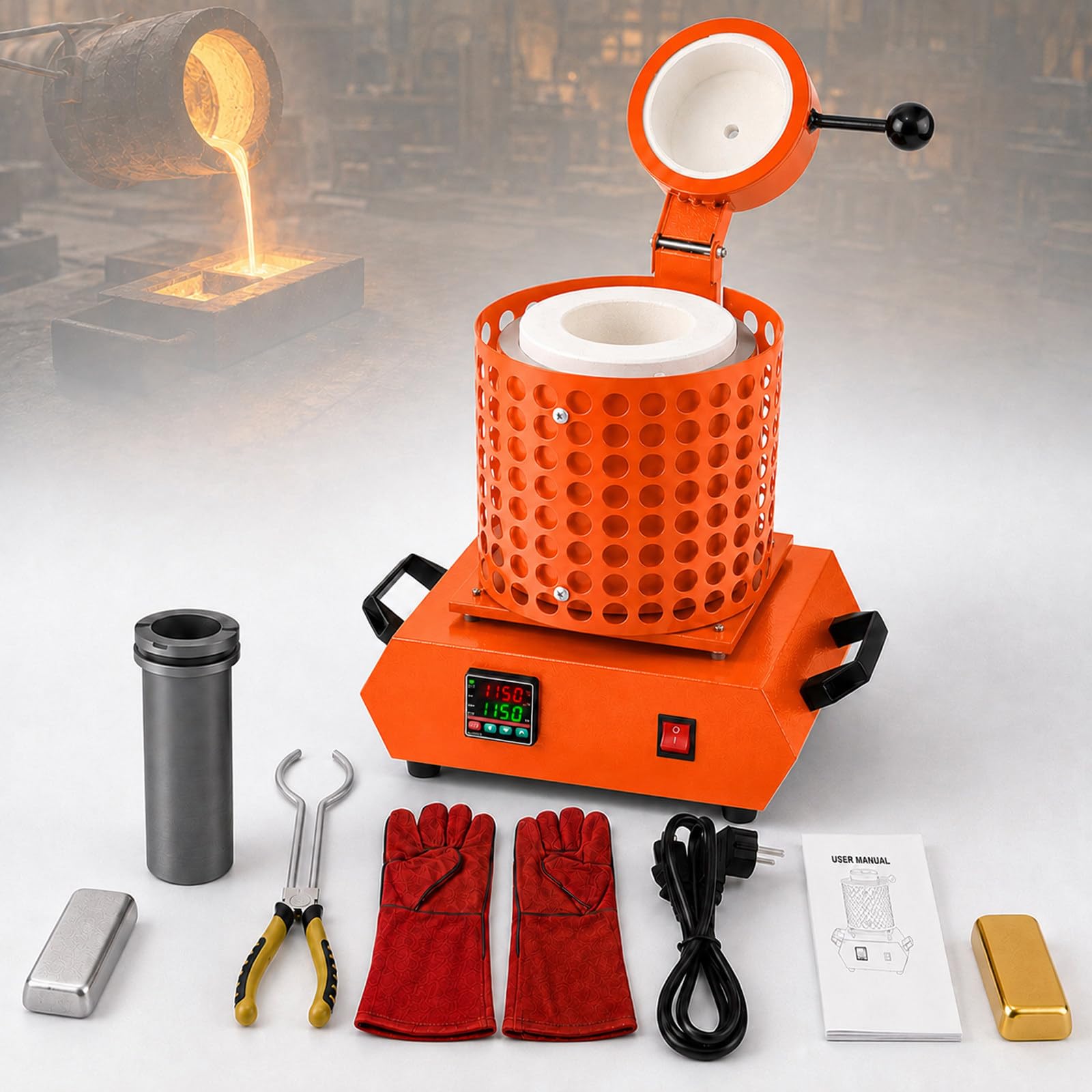 Cyfrowa topiarka do metali, Z perforowaną osłoną metalową 1kg
