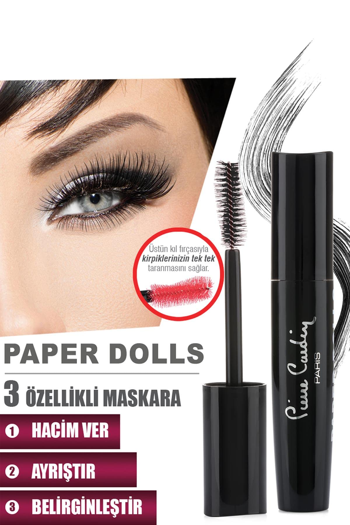 Pierre Cardin Paper Dolls High Definition 3 Özellikli Mascara