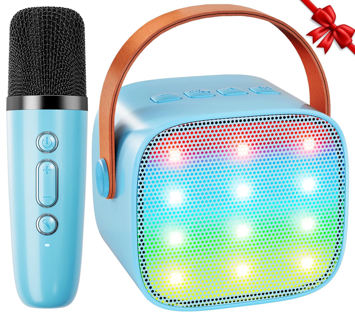 Ankuka Karaoke con Microfono Regalo Bambina Giochi Bambini Cassa Bluetooth Portatile con Microfono, Giochi Regalo di Compleanno per Bambina 3, 4, 5, 6, 7, 8, 9,10,11,12+ Anni (Blu)