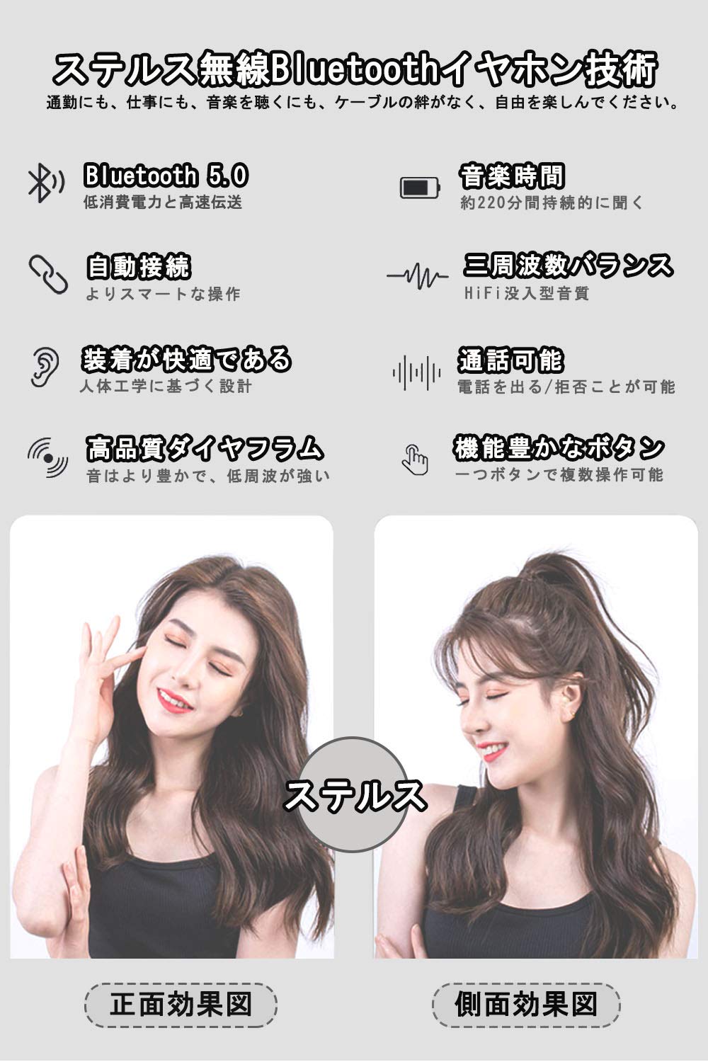 SZHTFX ステルスイヤホン i20サムネイル4