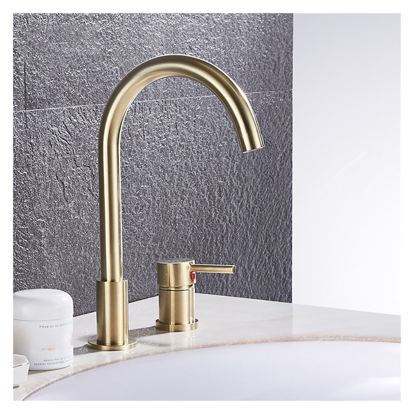 Robinet de lavabo à deux trous avec bec pivotant pour un confort optimal