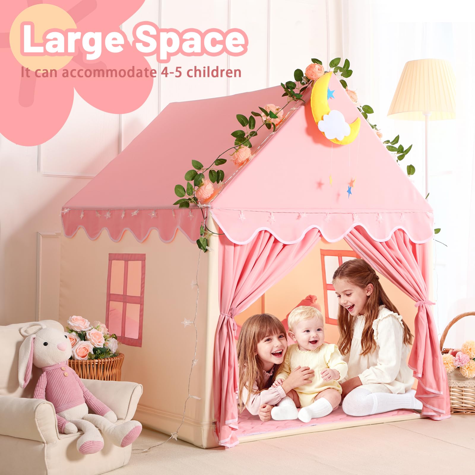 Wilwolfer Tente bébé extérieur : Maison Enfant intérieure - Cabane Enfant pour extérieur et intérieur - Le Cadeau d’Anniversaire Parfait