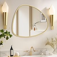 Vista 18 de WallBeyond Espejo asimétrico, espejo de pared irregular, espejos de pared decorativos para dormitorio, sala de estar, entrada, pasillo, espejo