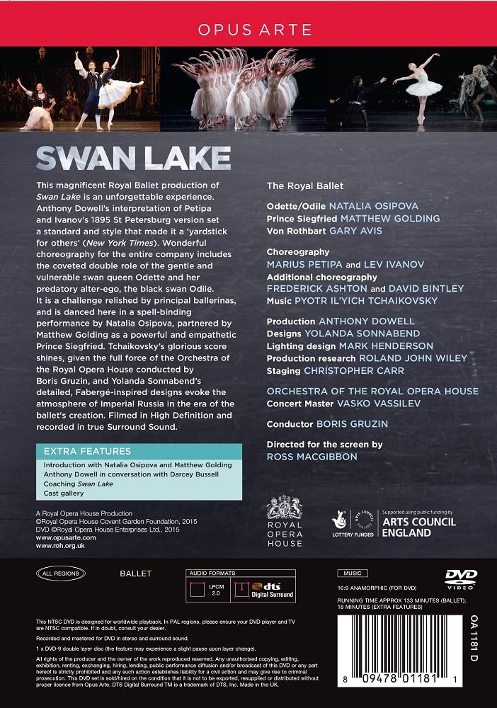 Tschaikowsky Schwanensee Royal Opera House 2015 en Blu-ray