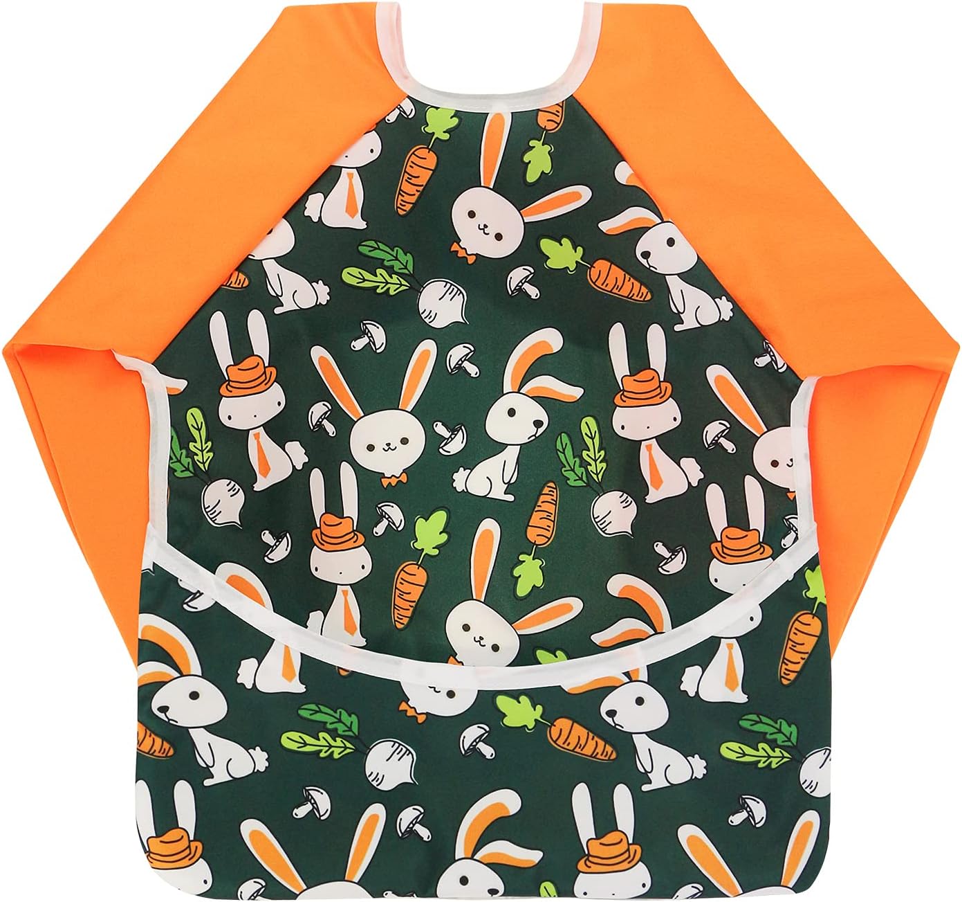 Hi Sprout Toddler Baby Waterproof Sleeved Bib, Bib with Sleeves&Pocket, 6-24 Months