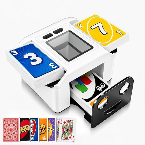 Automatic Card Shuffler for 1-2 Decks, Auto/Manual Modes, USB-C Rechargeable,