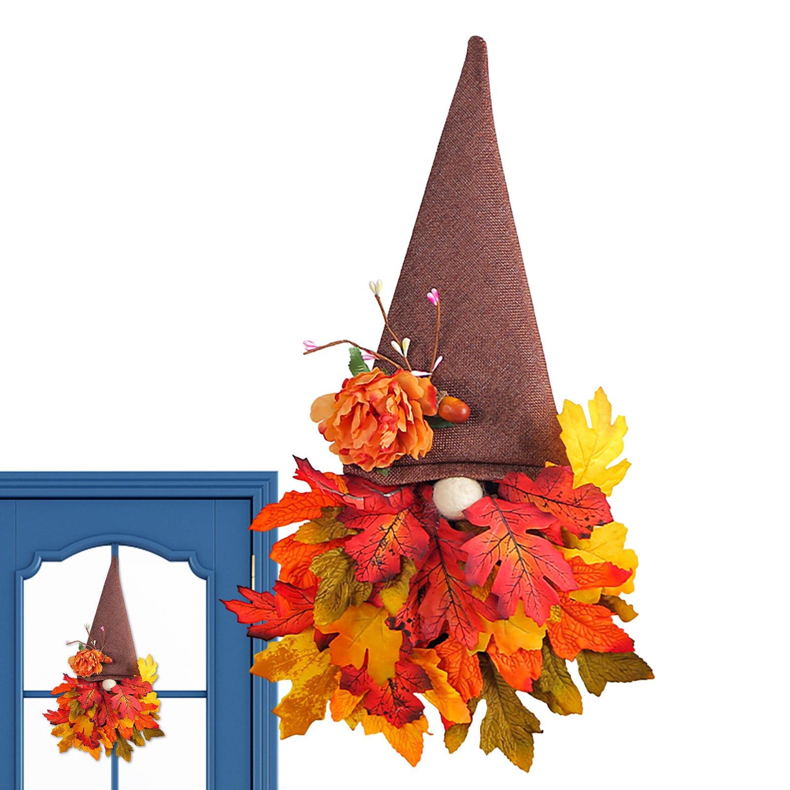 Ziurmut 1 Gnome Maple Wreath, Christmas Gnome Wreath, Maple Gnome, Halloween Gnome Wreath, Autumn Wreaths Fall Gnomes Fall Gnomes Maple Wreath With Pumpkins Autumn Wreaths Fall Gnomes Christmas Gnome Wre