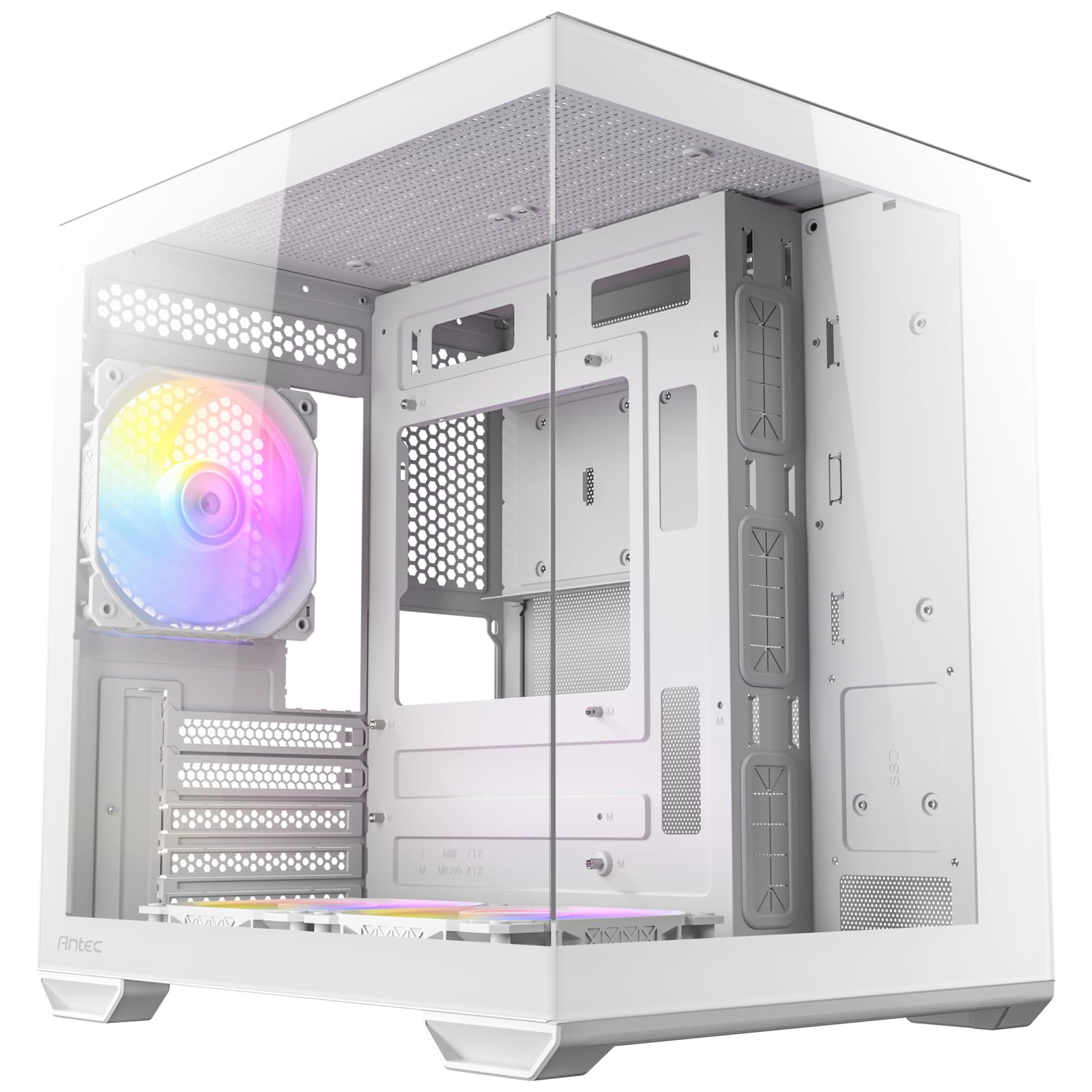 ANTEC CX60M ARGB - Custodia per PC Mini Tower Micro-ATX, colore: Bianco