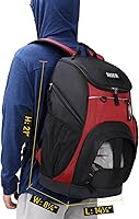 Vista 6 de MIER Gym Backpack 40L Basketball Backpack with Ball Compartment & Shoes Storage Multi-Functional Sports Soccer Bag Large Equipment Back Pack