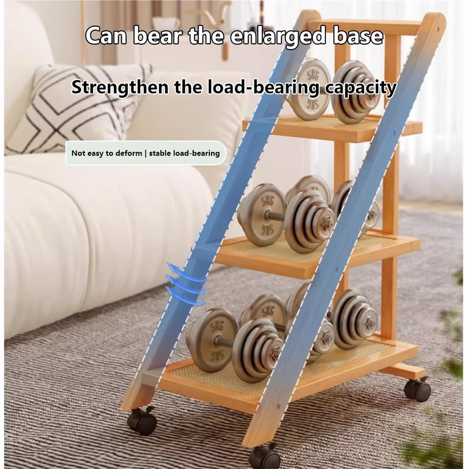 Camarera para Bebidas De Madera Plegable, Carrito con Ruedas, Portátil Y Multifuncional, Ideal como Carrito De Servicio para Cocina, Comedor, Sala, Bar, Terraza(B,57x43x32cm)