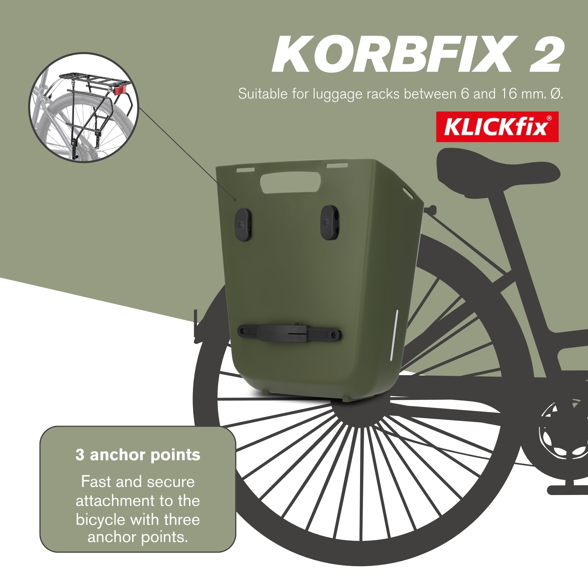 Sacoche de vélo Shad Bikes Daily Bike Box 20L Fixed Mount-Verde - Sport