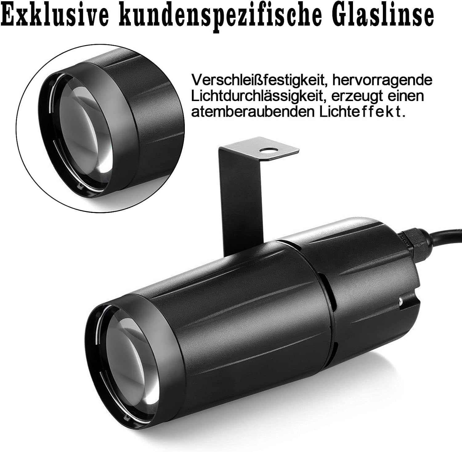 2PCS LED Pinspot Licht, DJ Effekt Weiße Punktstrahler Spot Licht für Discokugel Spiegelkugel Party Hochzeit Halloween Weihnachten Dance DJ Show