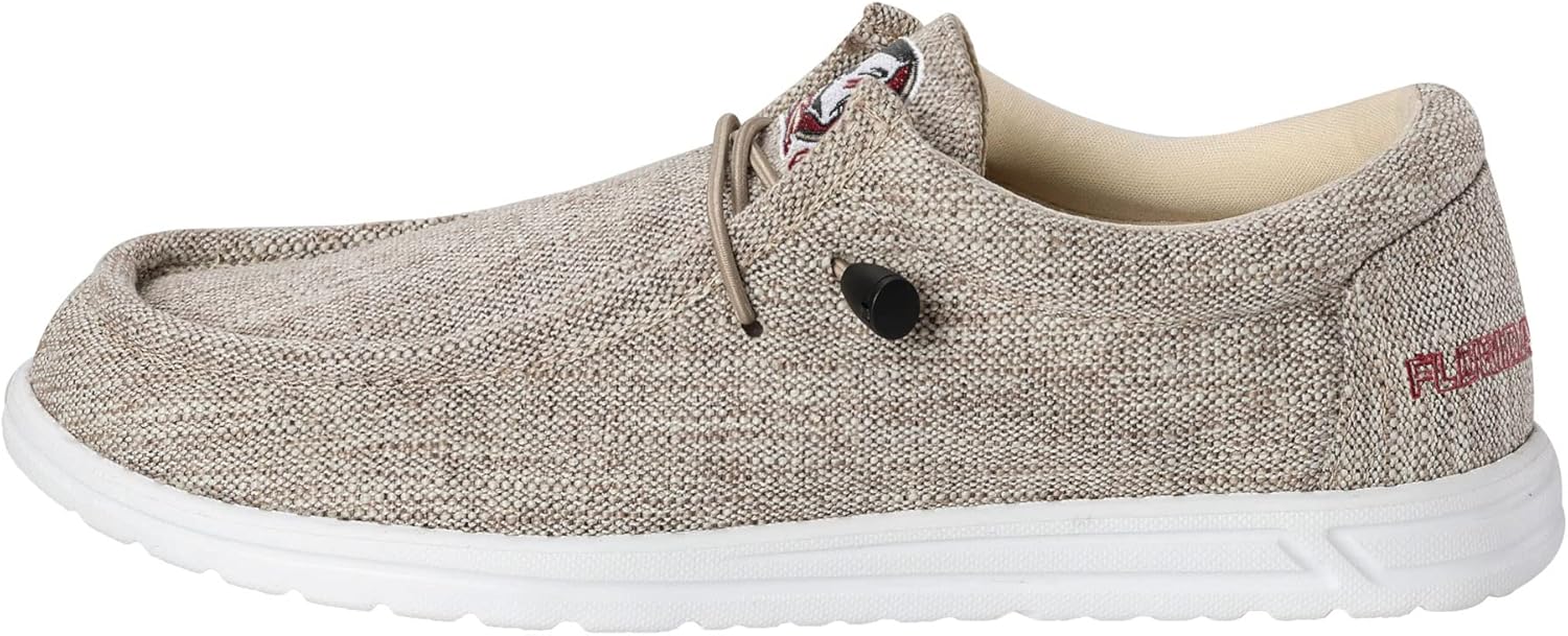 FOCO Men's NCAA College Team Logo Lightweight Loafers Lace Up Cotton Knit Shoes