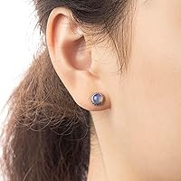 Vista 23 de Real Crystal Birthstone Sterling Silver Stud Earrings Jewelry for Women Fashion Trendy Western 925 Antiqued Boho Handmade Best Gift for Her keenove