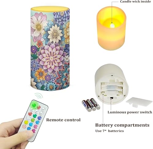 Vista 84 de Velas LED sin llama personalizadas que funcionan con pilas con temporizador remoto que cambia de color, personaliza fotos y texto, hazlo tú mismo tu