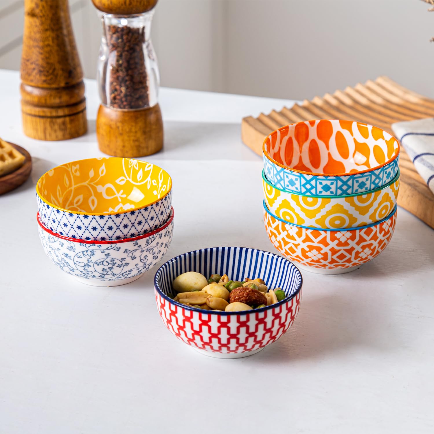 Leoyoubei 3oz Heat Resistant Glass Bowls – 4 Pack, Small Ramekins For Sauces, Desserts & Snacks