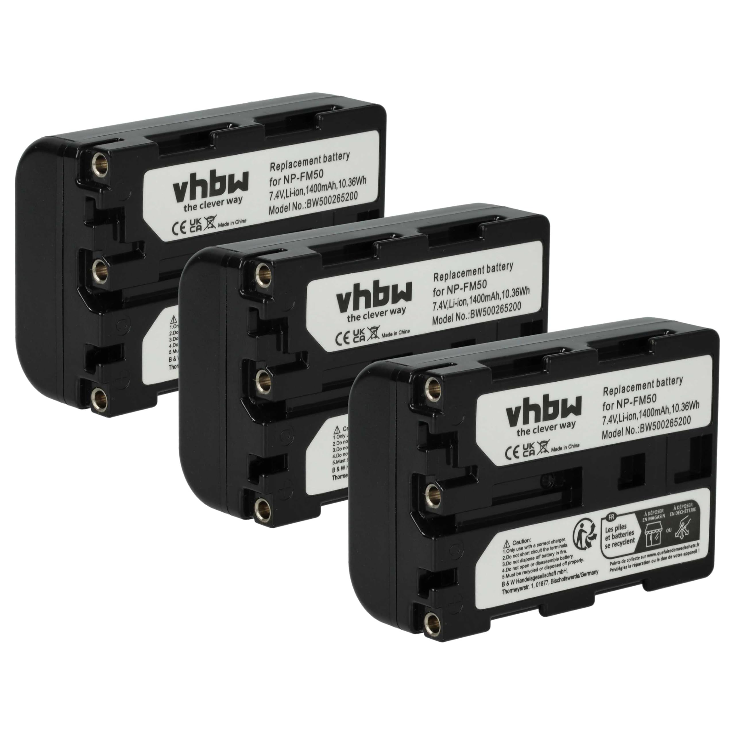 vhbw 2X batería Compatible con Sony MVC-CD400, MVC vhbw 2X batería Compatible con Sony MVC-CD400, MVC