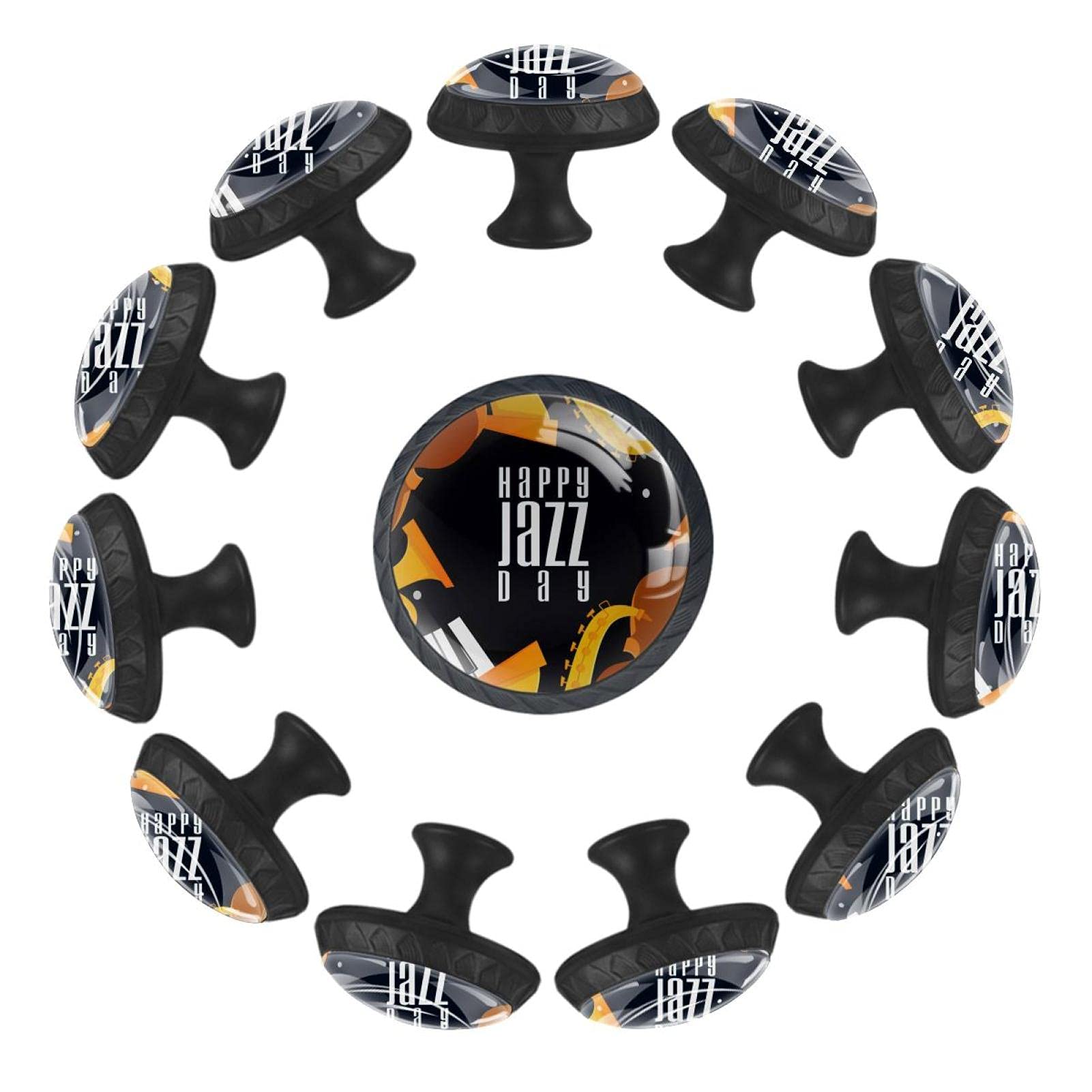 Boutons de tiroir ronds Happy Jazz Day pour donner de la joie à la chambre de bébé