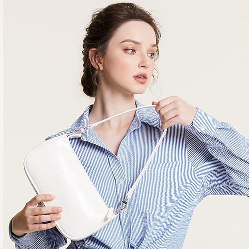 Miniatura 8 de Bolso de hombro pequeño para mujer bolso de mano cruzado para mujer bolsos Y2k de los años 90 1a - Grande Blanco, A - Grande Beige, A - Grande