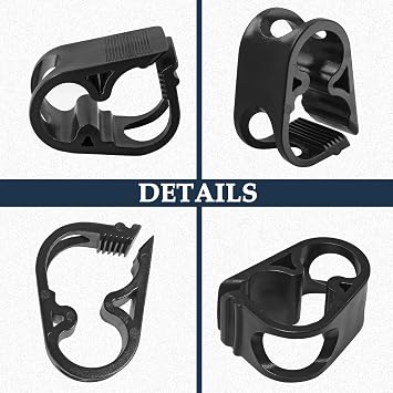 6 Pcs Plastic Tubing Clamps, 0.236-0.472 Inch, Black | Adjustable Tube Clamp, 6-12 mm, Flow Control Hose Clamp, Laboratory Pinch Valve, Syphon Pipe Clamp