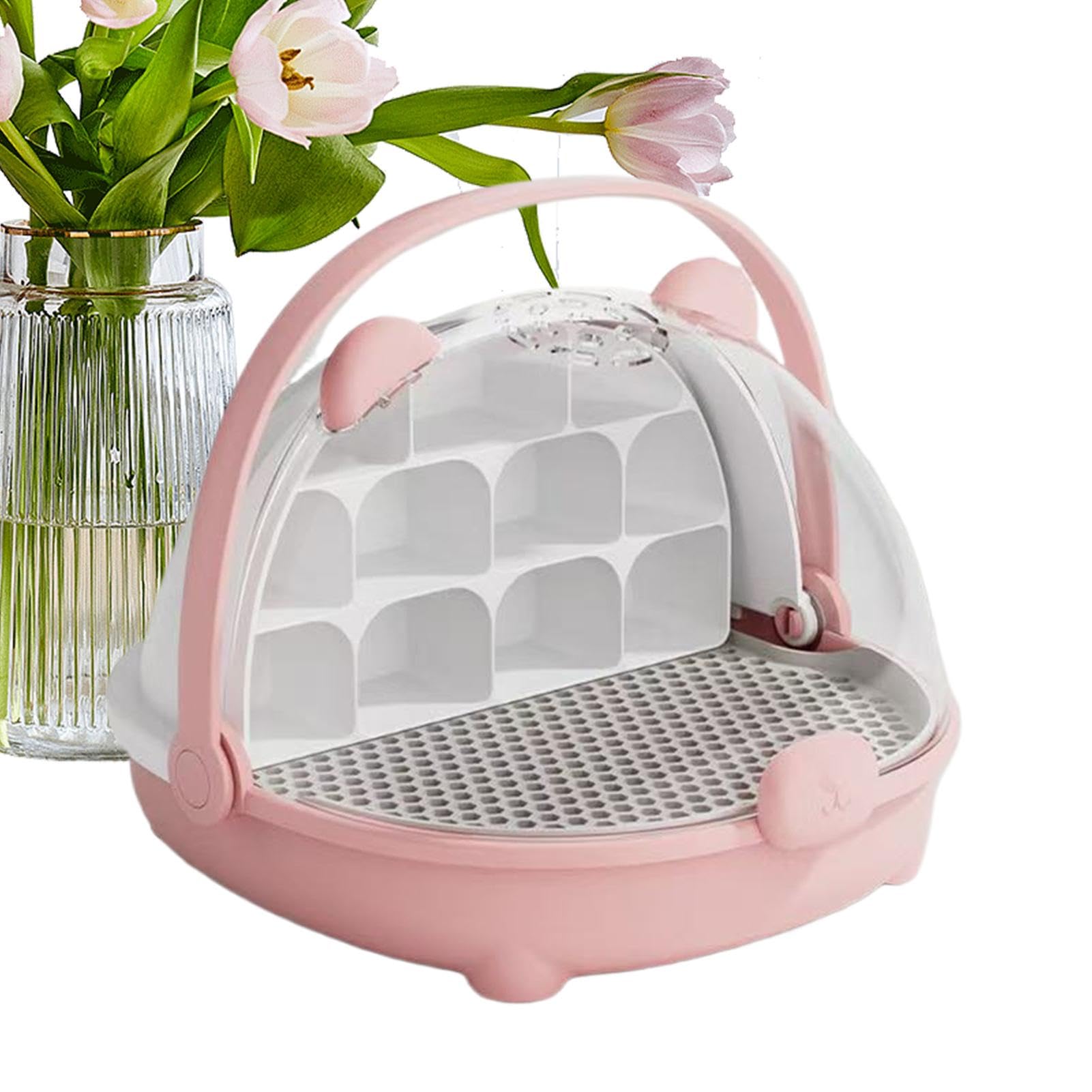Cage d'habitat reptile portable et boîte de transport transparent pour animaux