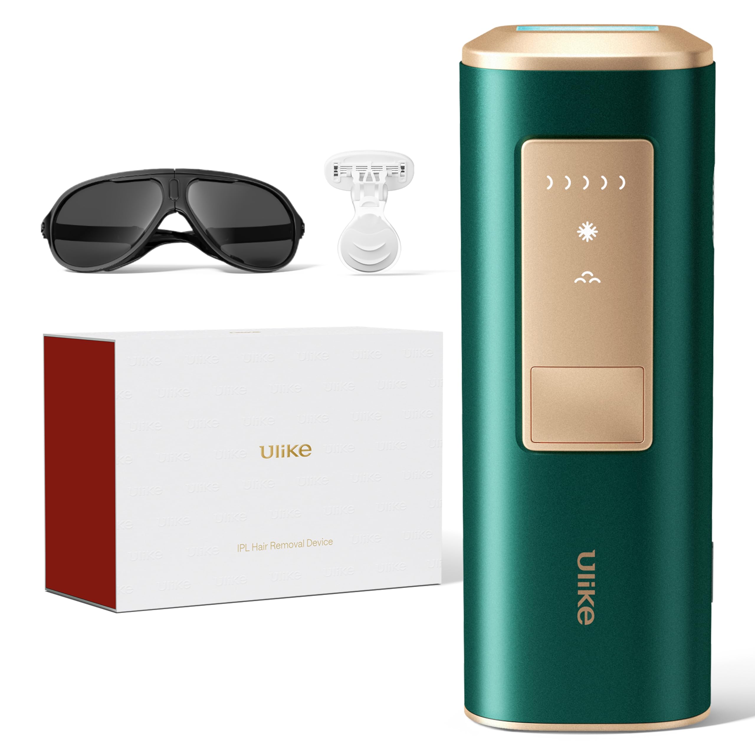 Depiladora Luz Pulsada – Ulike Air 2 con Tecnología Patentada de Enfriamiento de Zafiro, Depiladora IPL para Mujer y Hombre, Depilación IPL desde el Rostro hasta los Pies, Verde Oscuro