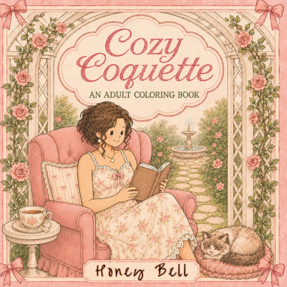 Cozy Coquette: An Adult Coloring Book with 50+ Cozy & Easy Coloring Pages