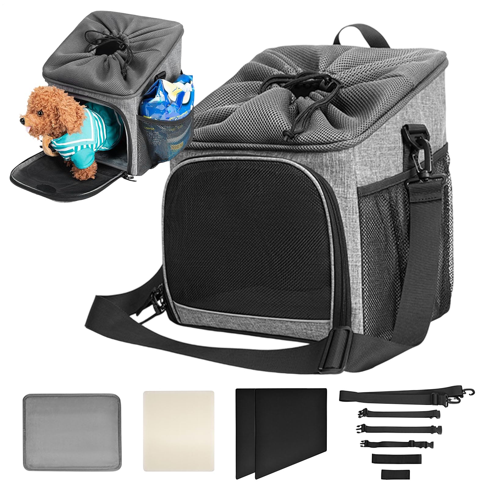 Transportín Para Bicicleta Transportín Canino Transpirable Para Bicicletas | Accesorio Ligero Para Paseos Montaña Acampada Aventuras Playa