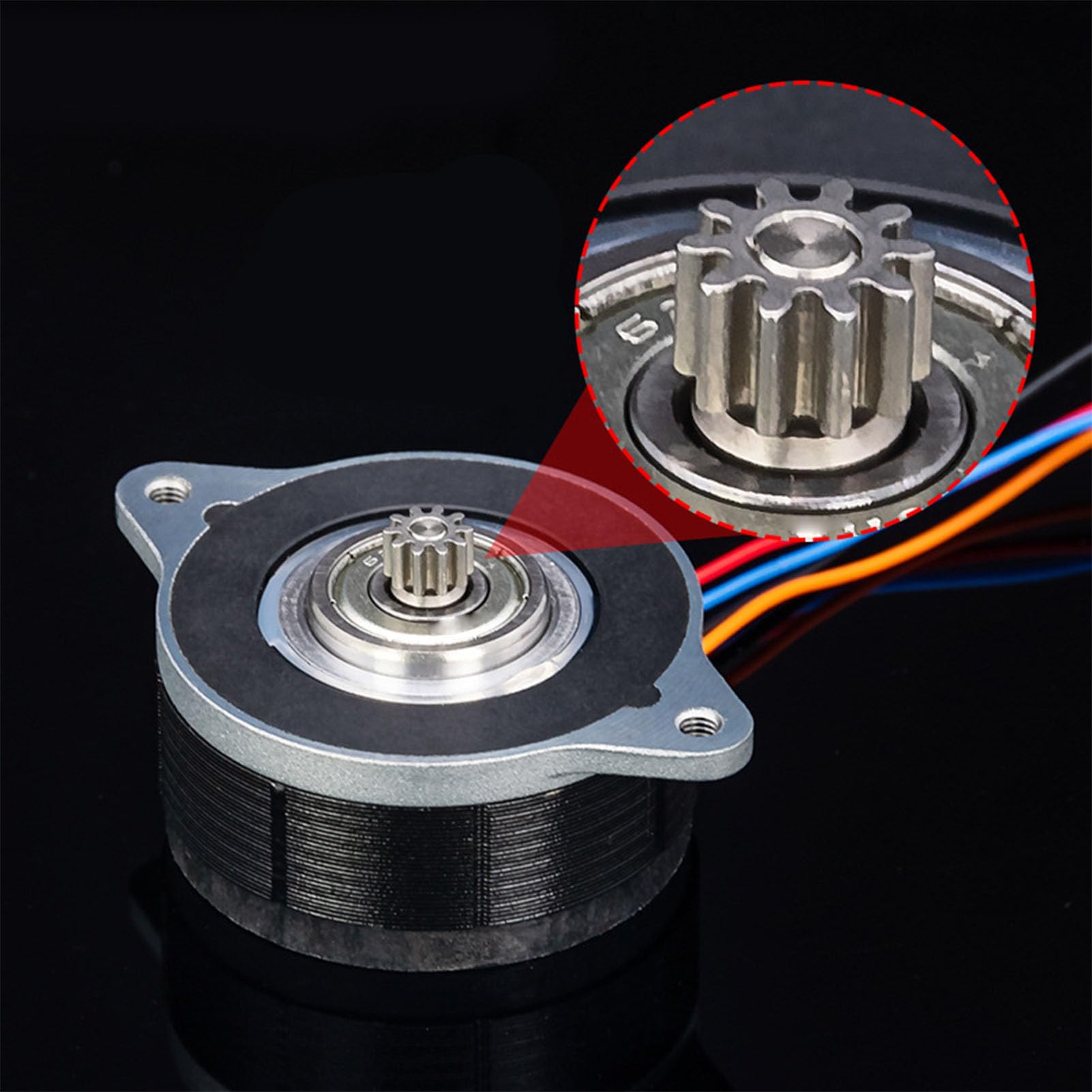 Pfannkuchen-Schrittmotor für den Außenbereich, 1,8° Schrittwinkel, 2 Phasen, 36 mm Durchmesser mit 10 Zahnrädern für Orbiter V1.5 V2.0 Extruder
