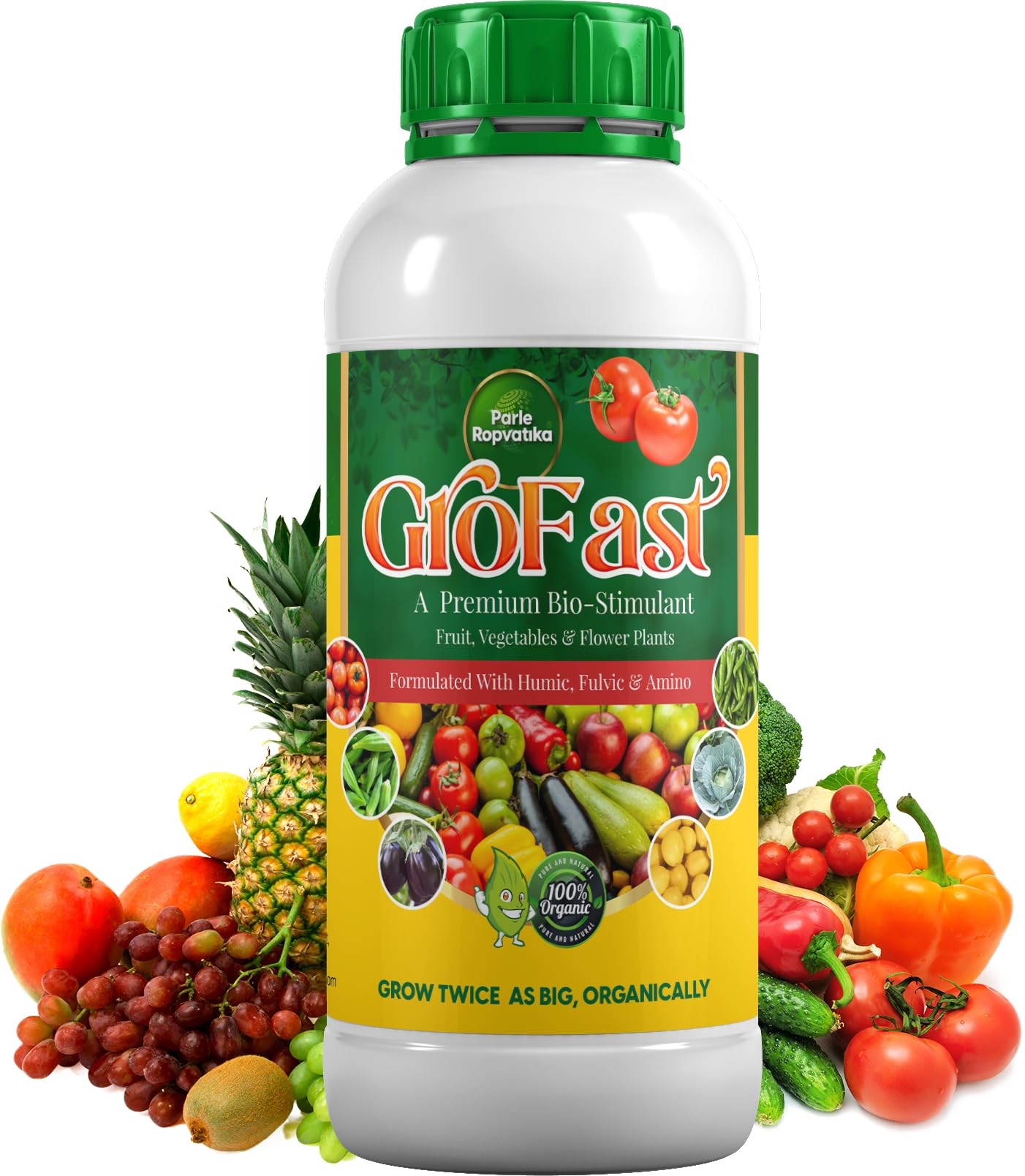 Parle Ropvatika Gro-Fast Plant Nutrients 250ml All Purpose Organic Liquid Fertilizer Flower, Vegetable & Fruit Plant Stimulant - Plant Growth Booster for all types of plants