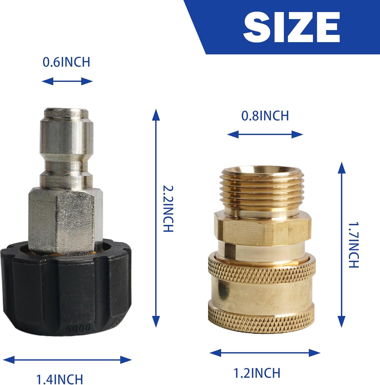 Hourleey Pressure Washer Gun + Pressure Washer Adapter Set
