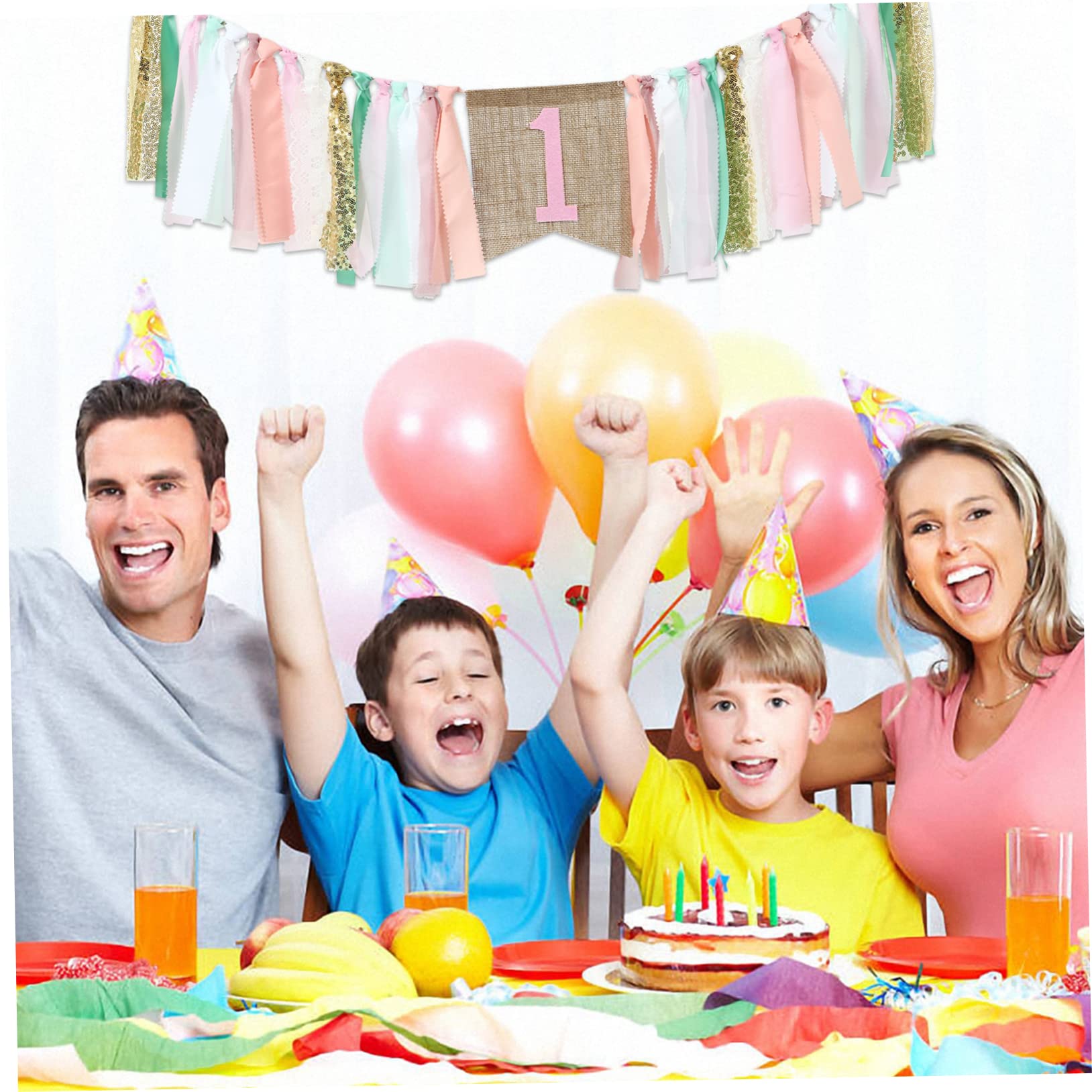 ABOOFAN 2pezzi Festone Compleanno Con Design Adorabile Decorazioni Per Feste Banner Leggero e Facile Da Usare Atmosfera Calda e Accogliente Per Compleanno Decorazioni Per Foto e Ricordi
