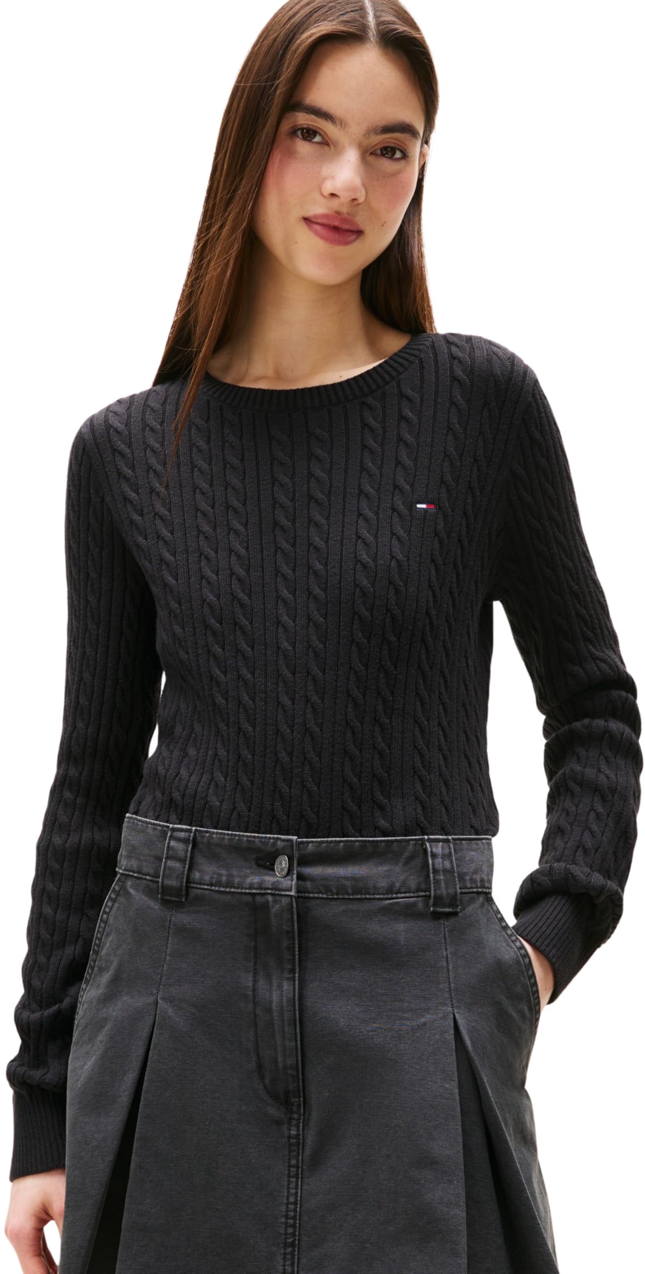TJW CABLE ESSENTIAL SWEATER Kazak Kadın