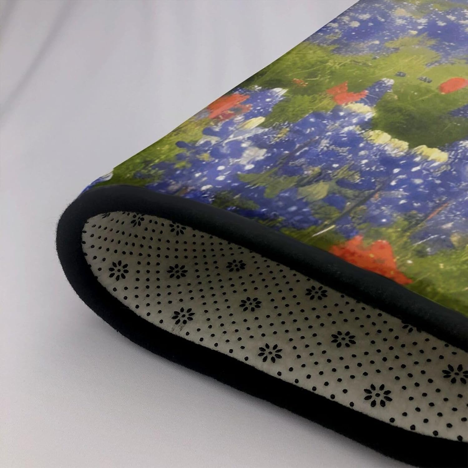 Area Rug Non-Slip Floor Mats Texas Bluebonnets Scenery Rugs for Living Room Doormat Vintage Living Room Rug Floor Carpet Washable Rugs for Bedroom Dining Home Decor Large Carpet 60x39 in