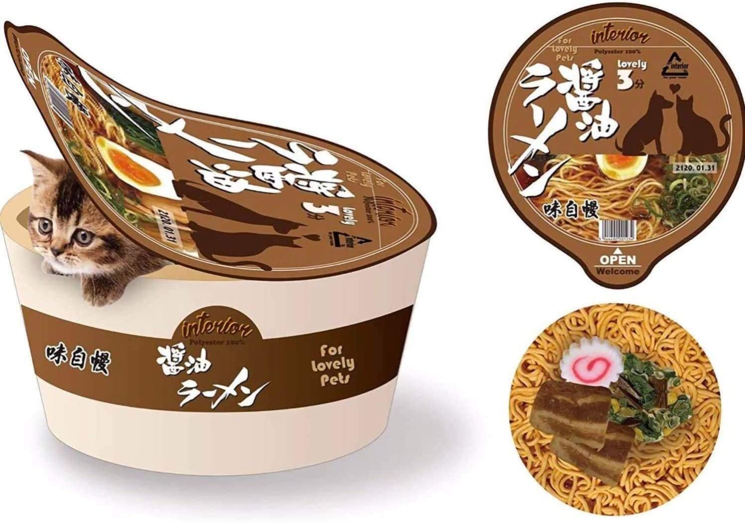 Nudeln Haustierbet Cup Nudeln Zwinger Instant Nudelkatze Nest Nudeln Zwinger Instant Ramen Bowl Hunde Bett.