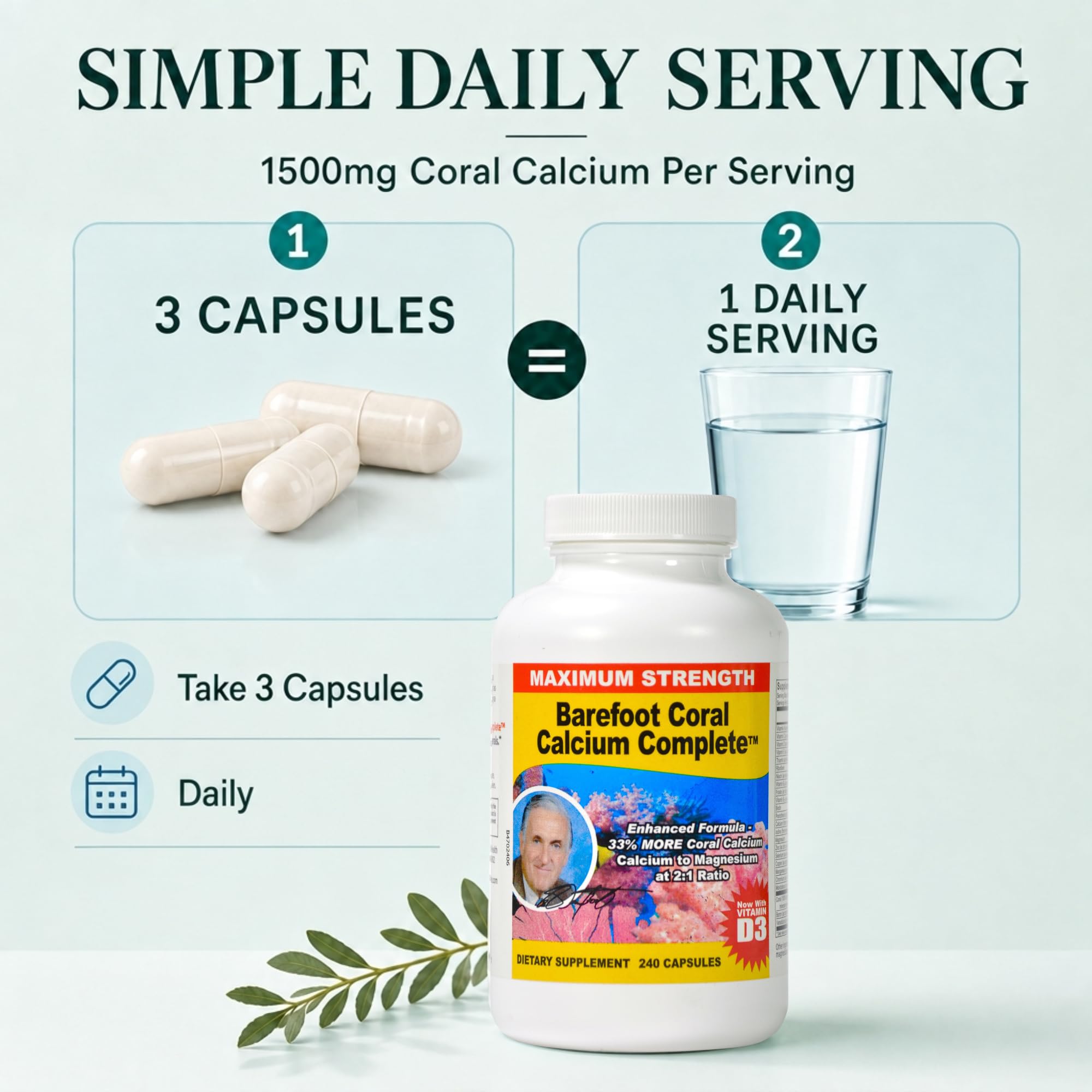 Coral Calcium 1500mg - 240 Capsules | Magnesium, D3, 72 Trace Minerals — Amazon image 5