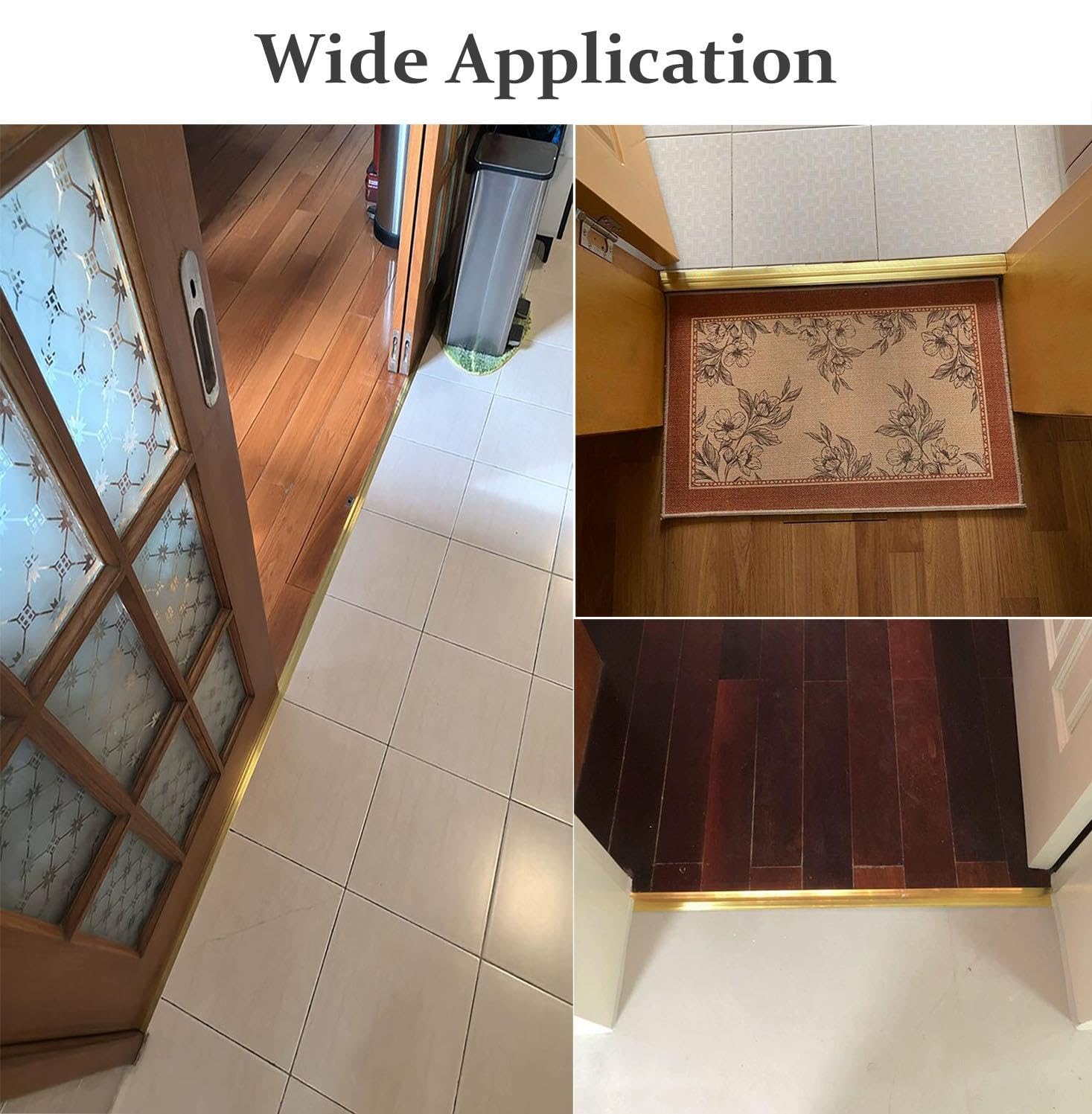 Striscia di Transizione Rampe di Soglia Antiscivolo in Ottone Color Oro