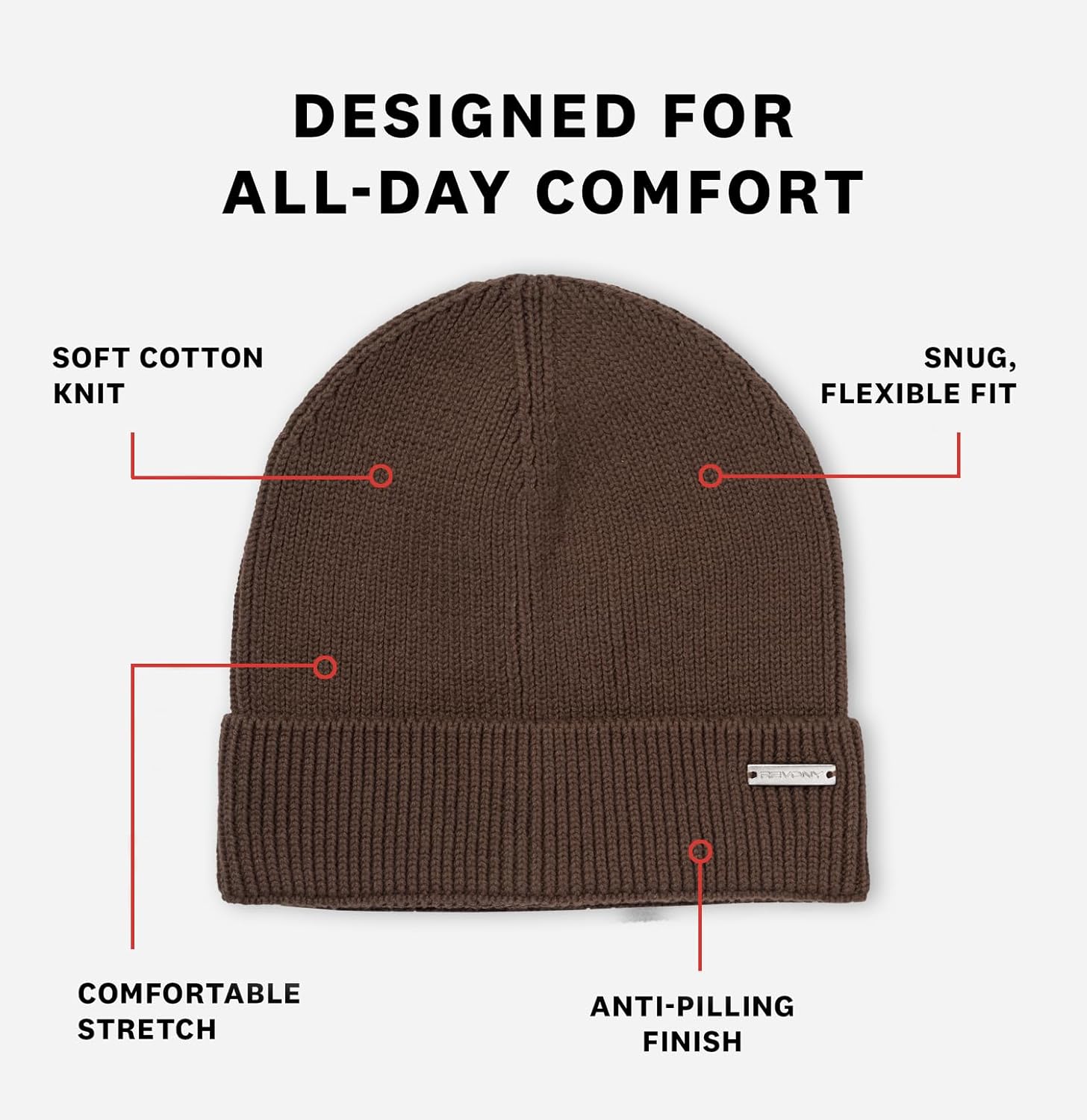 Revony 100% Cotton Men’s Skull Beanie – Soft, Structured, Everyday Comfort - Image 4