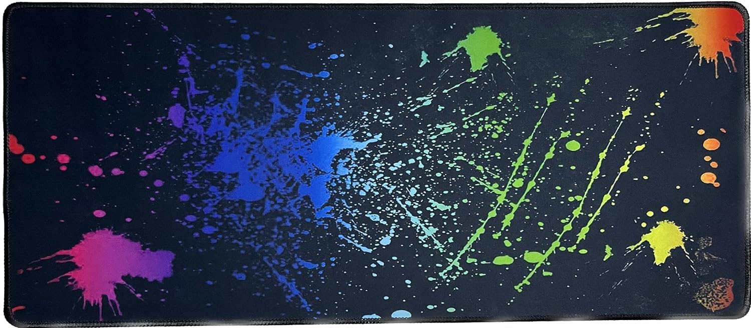 The Black Store Large Extended Mouse Pad XXL with Non-Slip Rubber Base, Stitched Edge Mouse Mat for Laptop, Computer & Desk - 70cm x 30cm