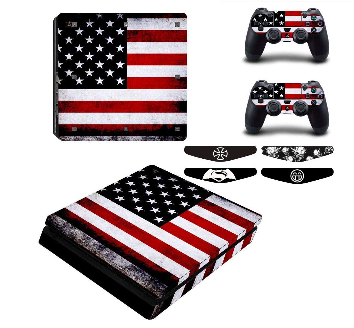 See full amazon price history chart for Elton Old American Flag Theme Skin Sticker Cover for PS4 Slim Console and Controllers Full Set Console Decal Stickers for Front & Back 4 Led bar Decal +2 Controller Decal Cover Elton Old American Flag Theme Skin Sticker Cover for PS4 Slim Console and Controllers Full Set Console Decal Stickers for Front & Back 4 Led bar Decal +2 Controller Decal Cover (B08WRTK8QQ) Amazon Price History, Amazon Price Tracker