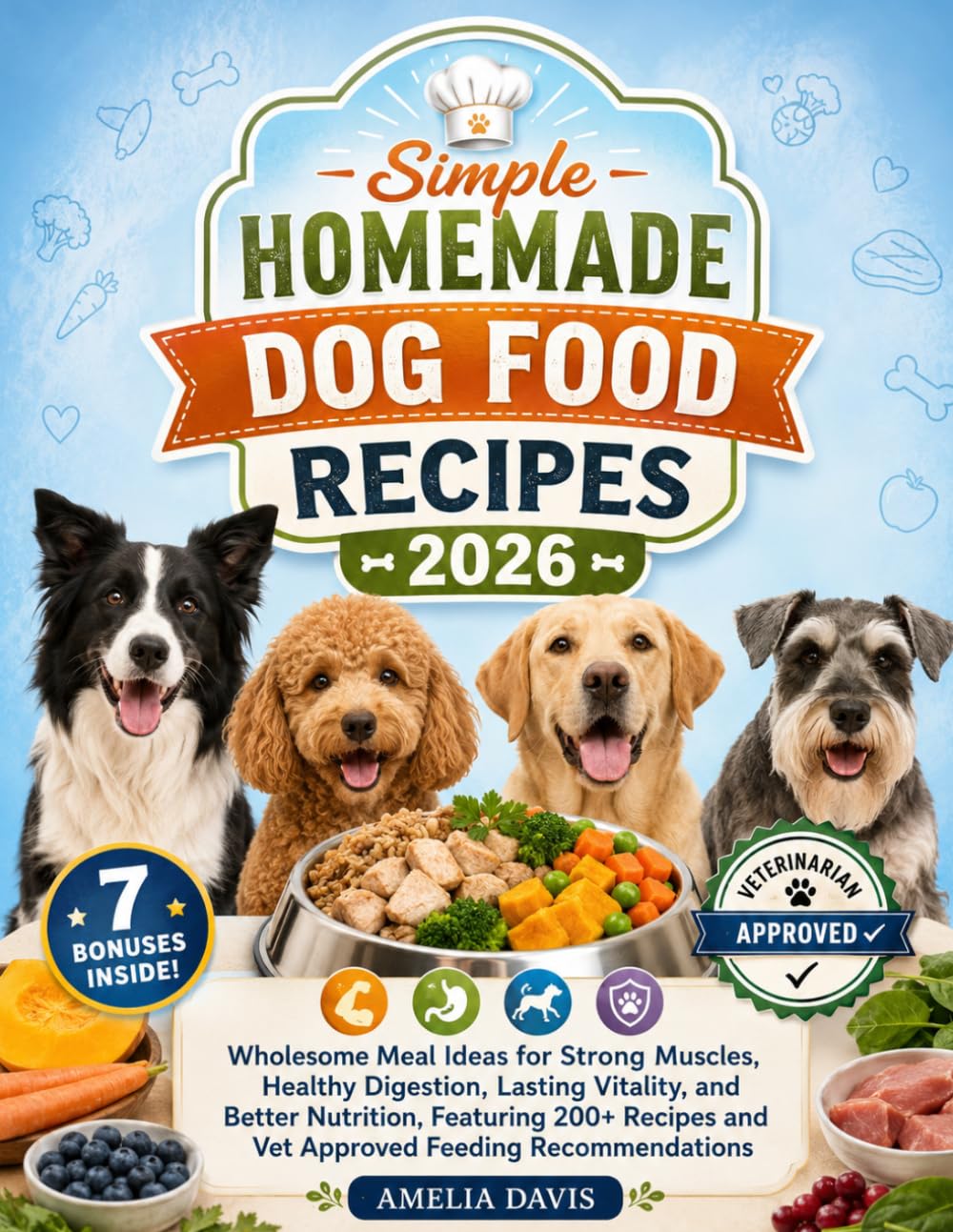 Simple Homemade Dog Food Recipes 2026: Wholesome Meal Ideas for Strong Muscles, Healthy Digestion, Lasting Vitality, and Better Nutrition, Featuring ... Davis's Wholesome Recipes for Dogs Series)