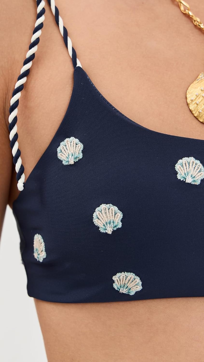 AGUA BENDITA Women's Sereia Aya Embroidered Bikini Top - Image 6