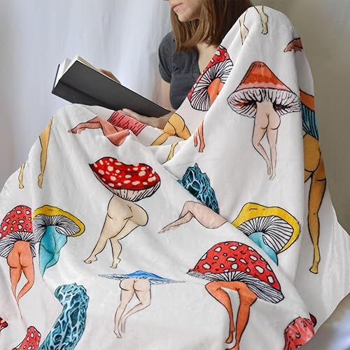 Miniatura 2 de Manta de hongos  Manta suave de hongos, regalos de hongos para mujeres, adolescentes, bebés, lindas cosas de ropa de cama de hongos, decoración del