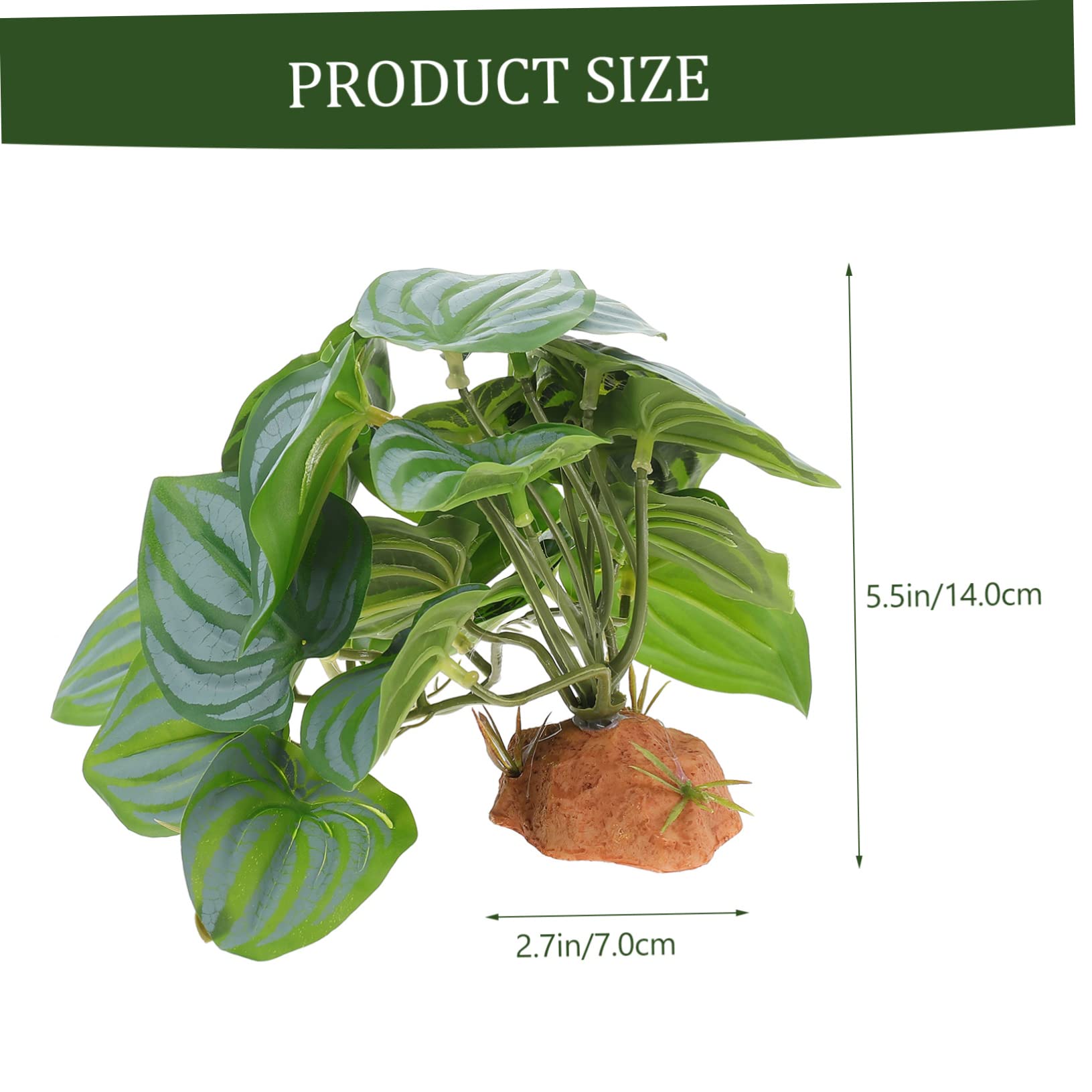 COLLBATH Reptile Fake Plant Decoration Artificial Terrarium Plants for Reptile Tank Durable for Snakes Lizards Frogs and Turtles Inspired