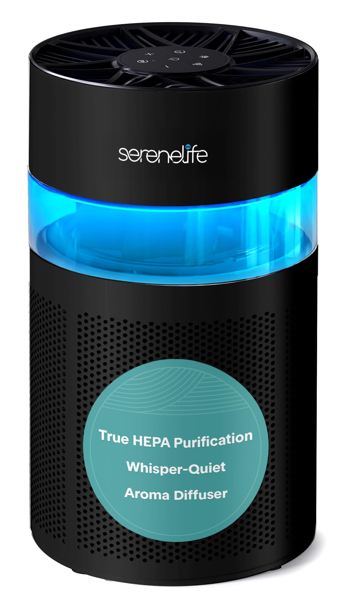 SereneLife Purificatore d'aria portatile, piccolo purificatore d'aria per casa, allergie, peli di animali domestici e camere da letto, promemoria cambio filtro e scatola aroma, filtrazione rimuove