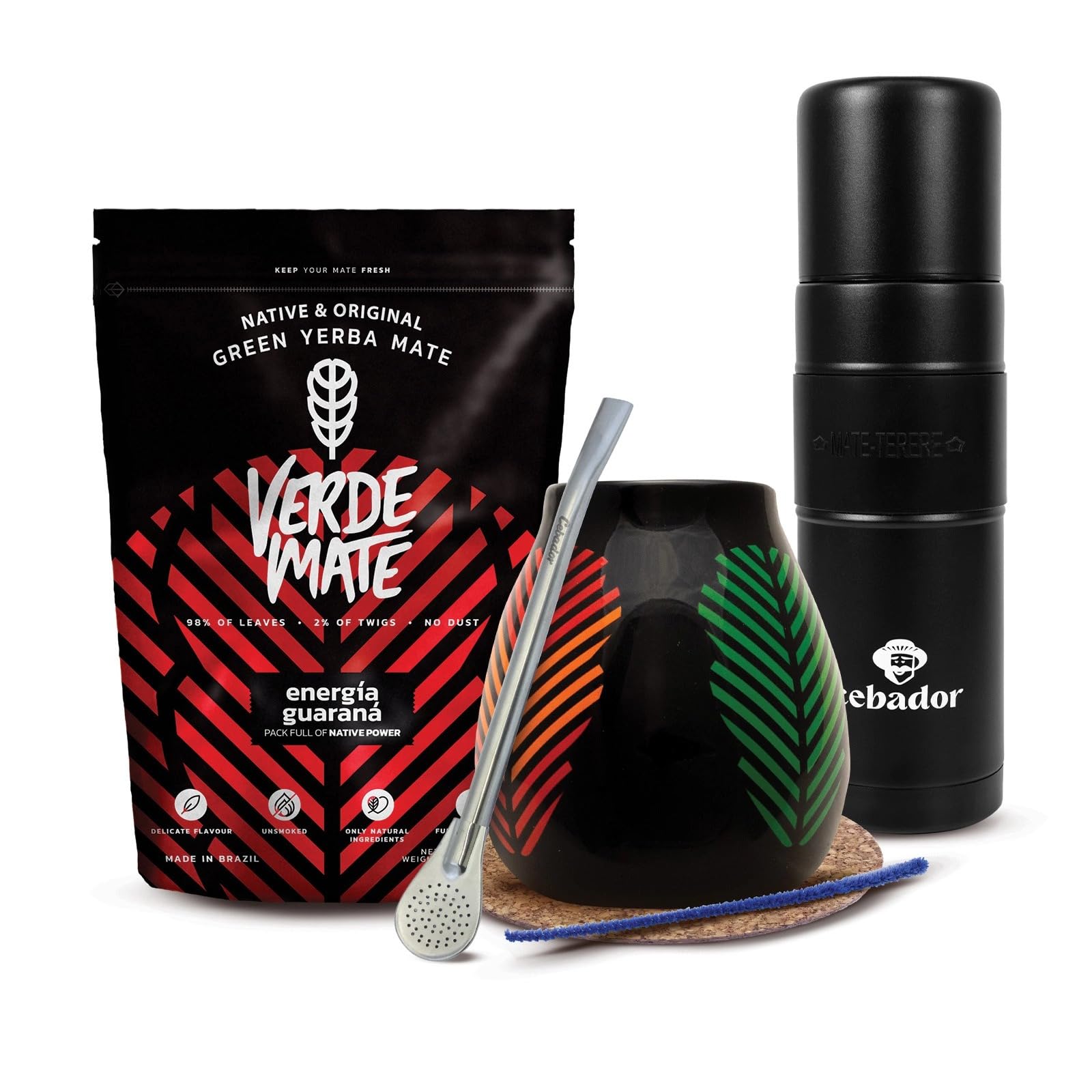 Coffret Yerba Mate Énergie – Verde Mate Green Guaraná 400g avec accessoires complets