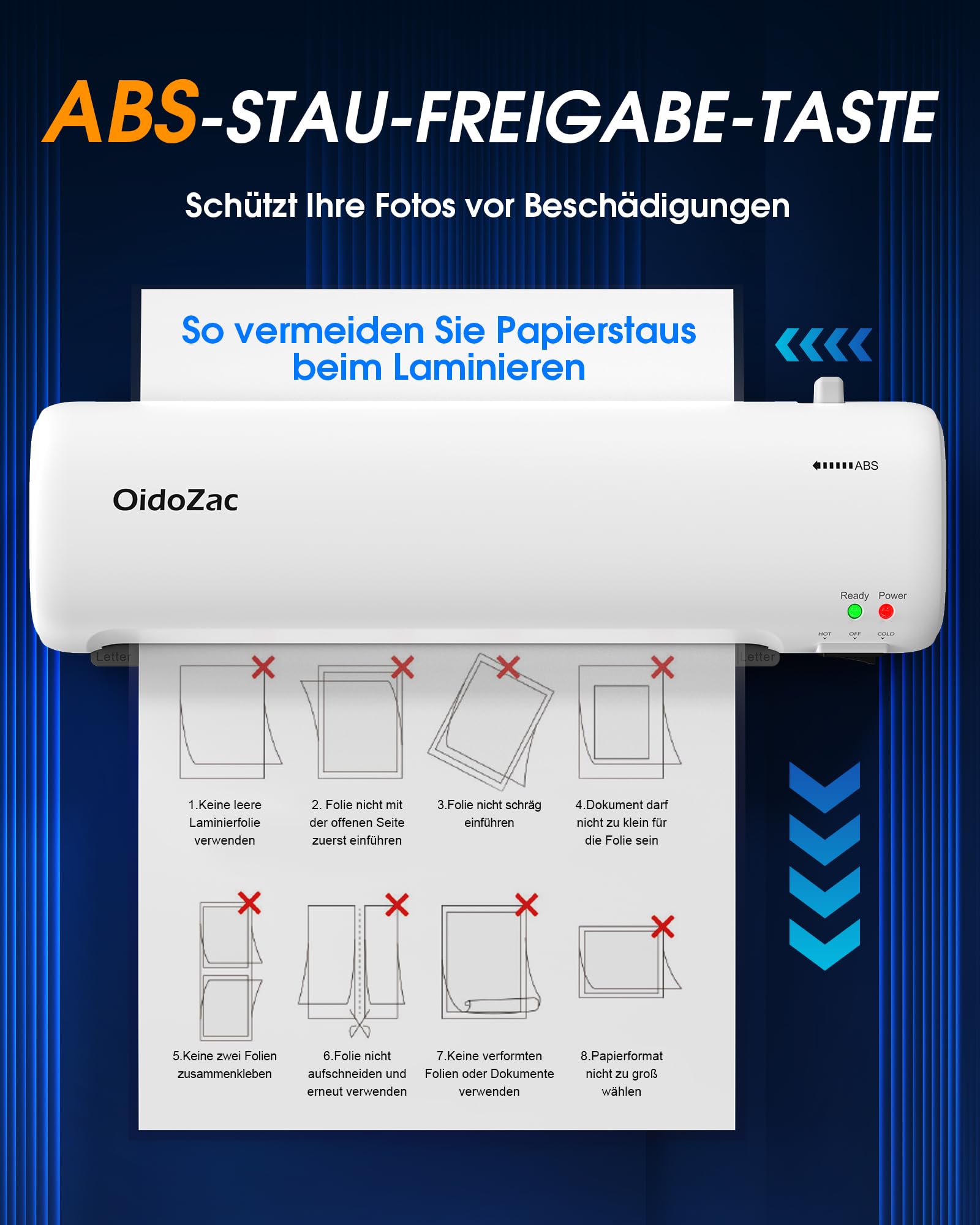Plastificadora A4 4 en 1 en caliente y fría con 30 láminas de laminación (A4/A5/A6), apilamiento de ABS, cortador de papel y redondeador de esquinas, máquina de laminación para oficina, escuela y